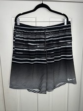 Nike Faded Stripe Breaker 9" Black Swim Trunks Men  s Size XL