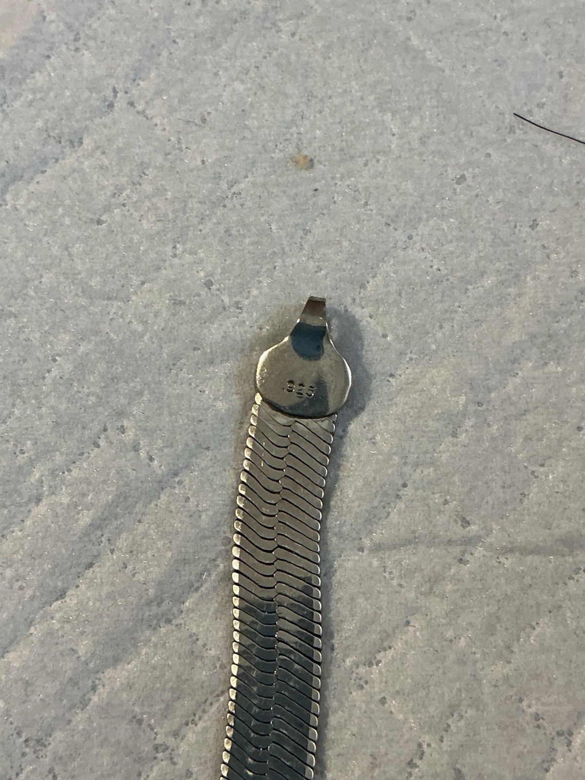 Silver Herribone Bracelet Medium Width - image 4