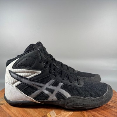 Asics Matflex 6 Mens Wrestling Shoes Black Silver White 1081A021 Size 8.5