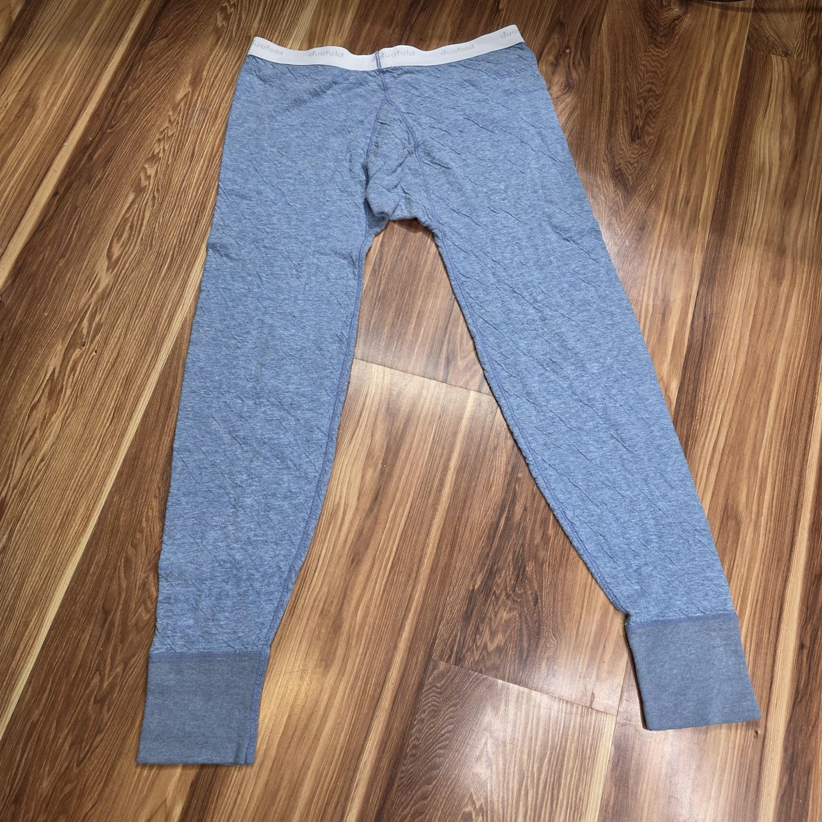 Duofold Long Johns Mens L Tall Blue Thermal Underwear Pants Made USA Base Layer