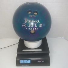 Vintage 8.24 Lb Brunswick Axis Blue Purple Swirl Bowling Ball