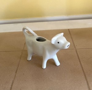 Small White Cow Creamer Pitcher