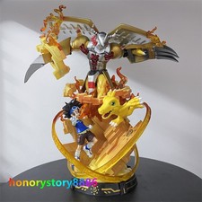 Digimon War Greymon Action Figures GK Statue LED Figurine PVC Model Collection