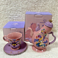 Disney Store Alice In Wonderland 70th Tea Pot Tea Cup Set in box