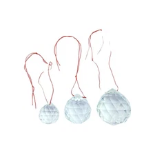 3 Pieces Amlong Crystal Clear Suncatcher Crystal Ball Prisms 30 40 50mm