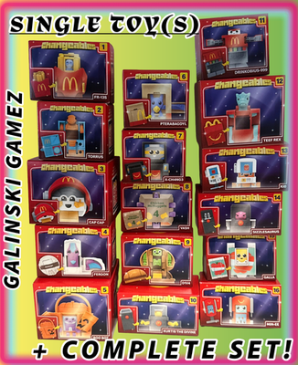 McDonald's CHANGEABLES Happy Meal Toys 1 - 16 OR Complete Set