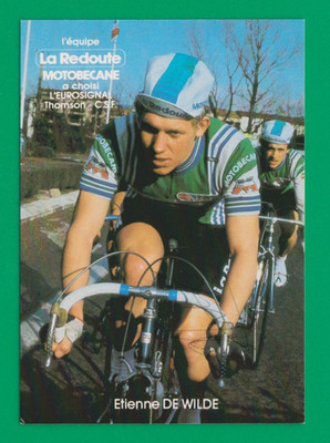 CYCLING cycling card ETIENNE DE WILDE team LA REDOUTE signed