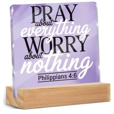 Inspirational Christian Gifts for Women Acrylic Sign Purple Acrylic Office De...