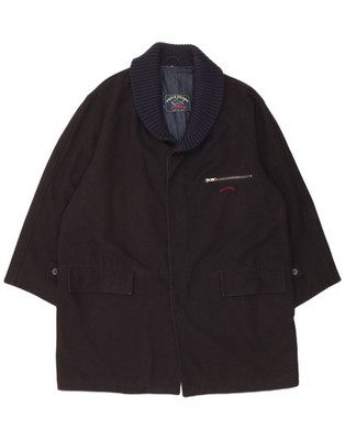 Paul & Shark Herren Mantel UK 42 XL dunkelblau Wolle BL35