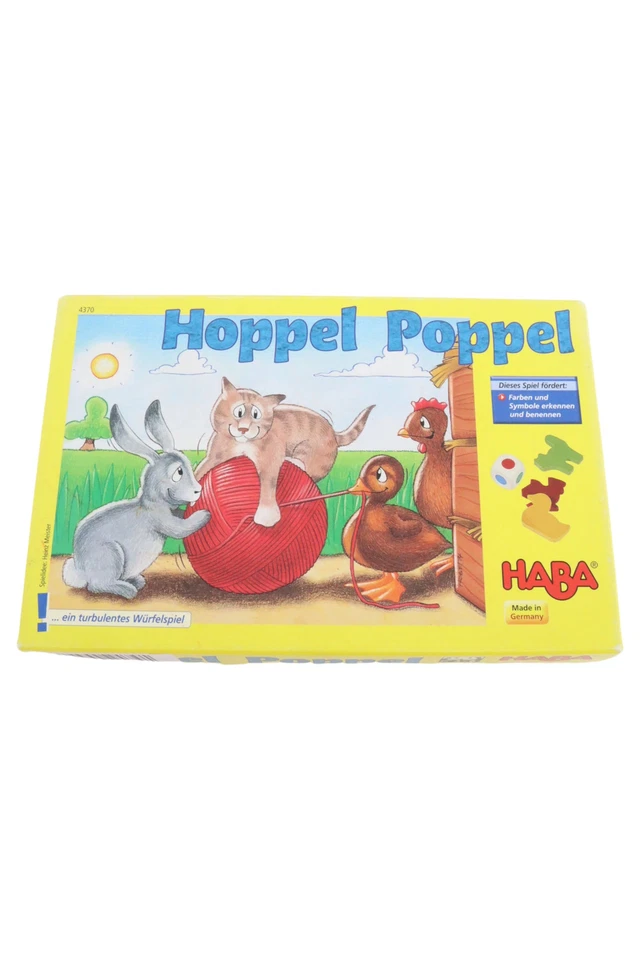 HABA Hoppel-Poppel Würfelspiel Kinder Zuordnungsspiel Hase Katze Vogel 3-6 Jahre