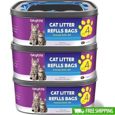 Litter Genie Cat Litter Refill Bags Jumbo Odor Control Leak Proof 28ft 3 Pack US
