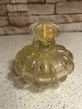 Botella de perfume dorada con tapón - Vidrio veneciano - Hecho en Murano Italia