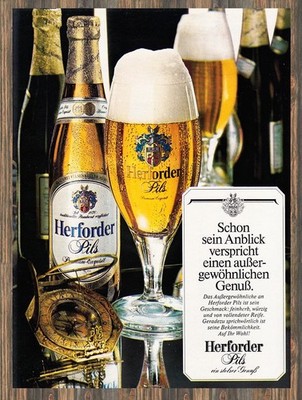 Herforder Pils - Reklame Werbeanzeige Original-Werbung 1987 (1)