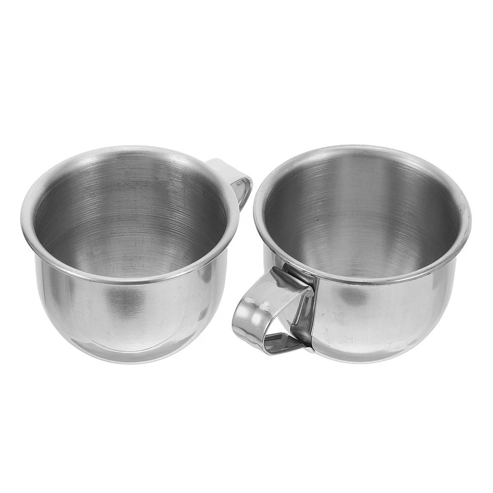 2 Pcs Bicchiere Di Metallo Tazza D'acqua in Acciaio Inossidabile - Immagine 4 di 4