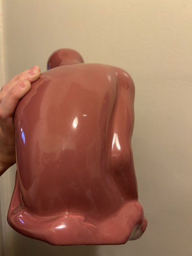Modernist Deco MCM Revival Sculpture Lovers by Jaru Cali 1983 Pink Red 16” 12” - Bild 15 von 18