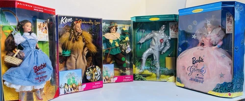  Wizard of OZ Barbie group of 6, 14901, 12701, 25814, 25816, 14902