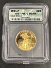1/2 Ounce Gold $25 1991-P American Eagle PR70 DCAM ICG Proof Coin