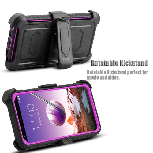 For LG Stylo 4/Stylo 5 Cases Full-Body Armor With Kickstand Hybrid Holster Clip - Picture 21 of 32