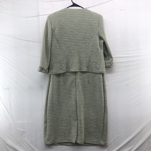 Maya Brooke Beige 3/4 Sleeve Jacket with Dress Size 10 Women Formal Dress - Picture 9 of 16