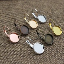 10pcs 20pcs 18mm 20mm 25mm Earring Blank Setting Bezel Base Metal Jewelry Making