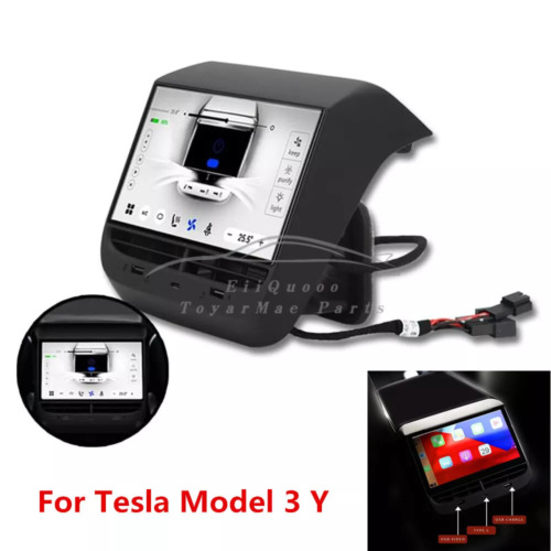 For Tesla Model 3 Y Rear Seat LCD Touch Screen Entertainment System A/C Control` - Picture 1 of 17