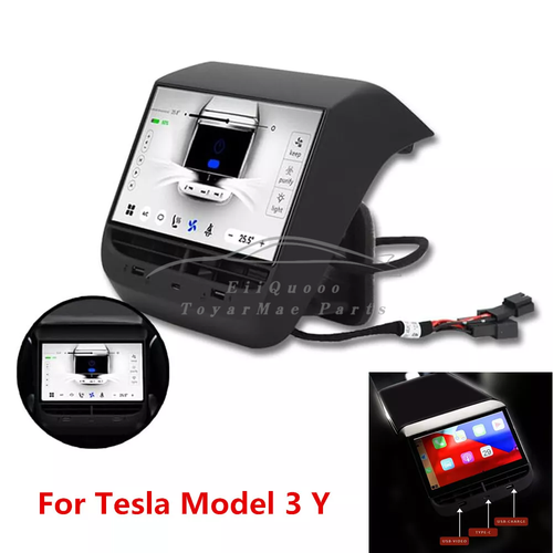 For Tesla Model 3 Y Rear Seat LCD Touch Screen Entertainment System A/C Control` - Picture 2 of 17