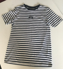 ZxZanerobe Mens T-Shirt Size M - Navy Blue & White Stripe Short Sleeve Tee