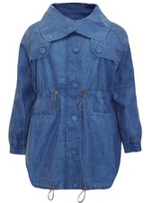 Ellos Women Ladies Shawl Collar Denim Jacket Coat Size 10 - 14 Rrp £32 Lcsep18-1