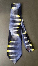 J. Garcia Snail Garden Collection 14 Fourteen Blue Black 100% Silk Made In USA