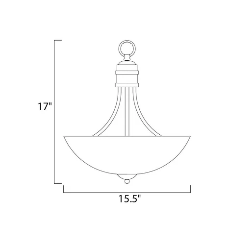 Maxim 10044FTOI Bronze 3-Light 15.5"W Pendant Ceiling Light Logan Collection - Picture 3 of 3