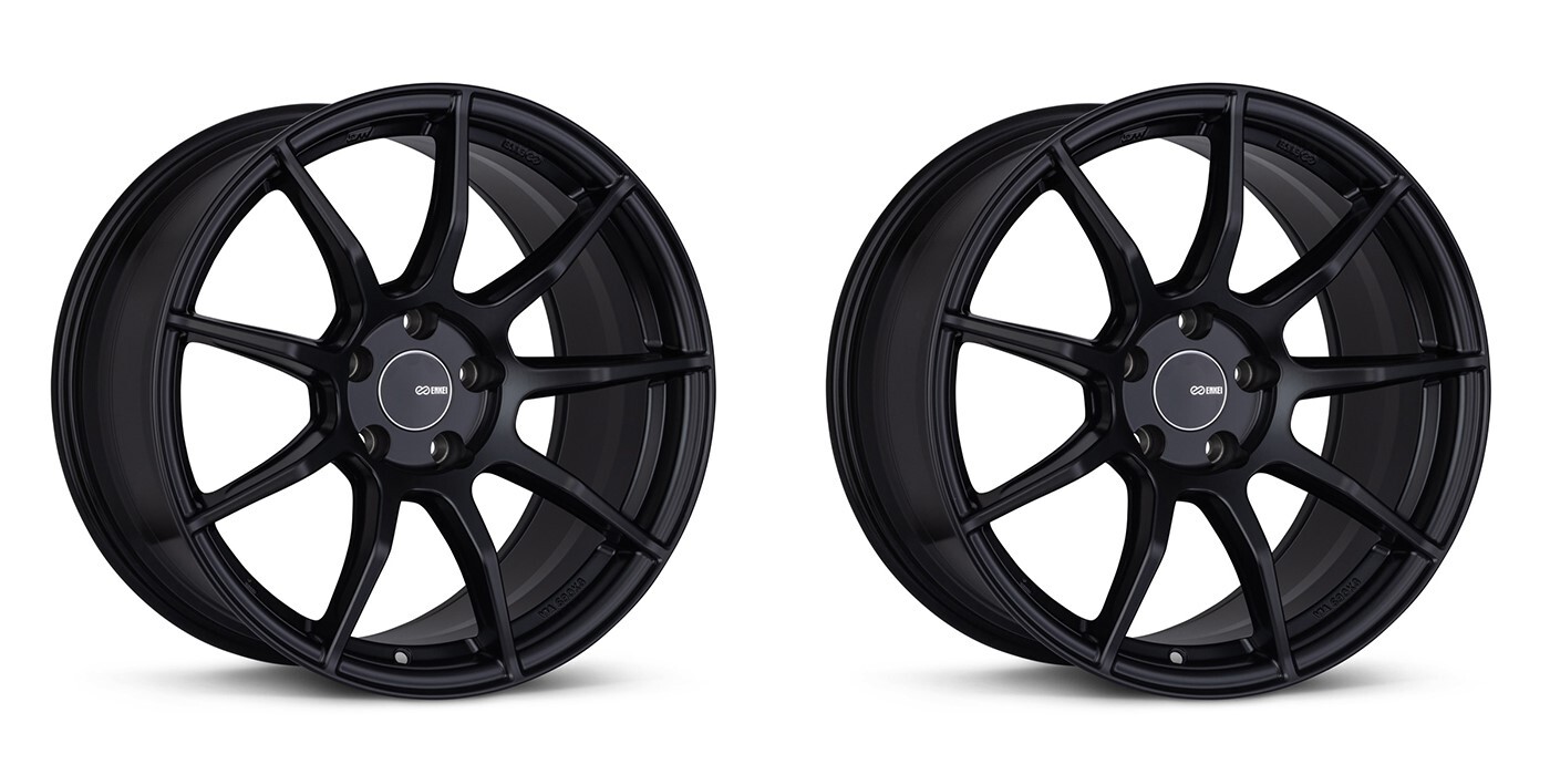 (2X) Enkei TS9 Wheels [17x8 / 5x112 / ET45 / CB72.6] Matte Black eBay