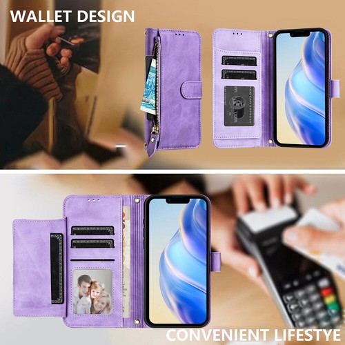 For Google Pixel Crossbody Leather Zipper Handbag Case Wallet Card Phone Cover ! - Picture 9 of 15