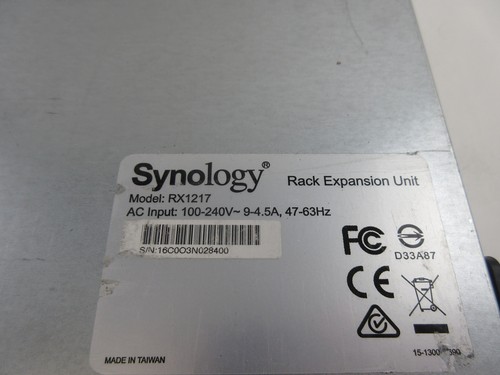 Synology Rack Expansion Unit, RX1217, 12x 3.5" Bays, No Drives No Caddies, C3*85 - Afbeelding 3 van 3