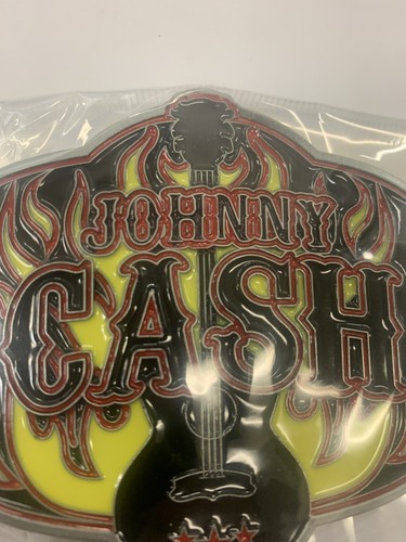 Johnny Cash Metal Enamel Looking Belt Buckle, The man In Black, New Belt Buckle - Picture 6 of 6