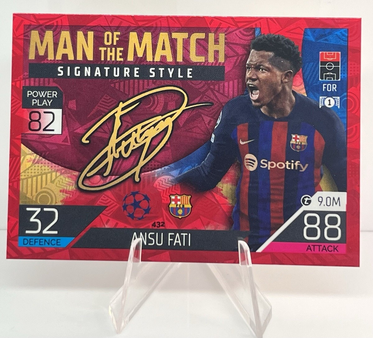Ausu Fati Autograph Card Panini アンス・ファティ 2022 Leaf Pro Set Soccer ANSU FATI RED Auto Autograph