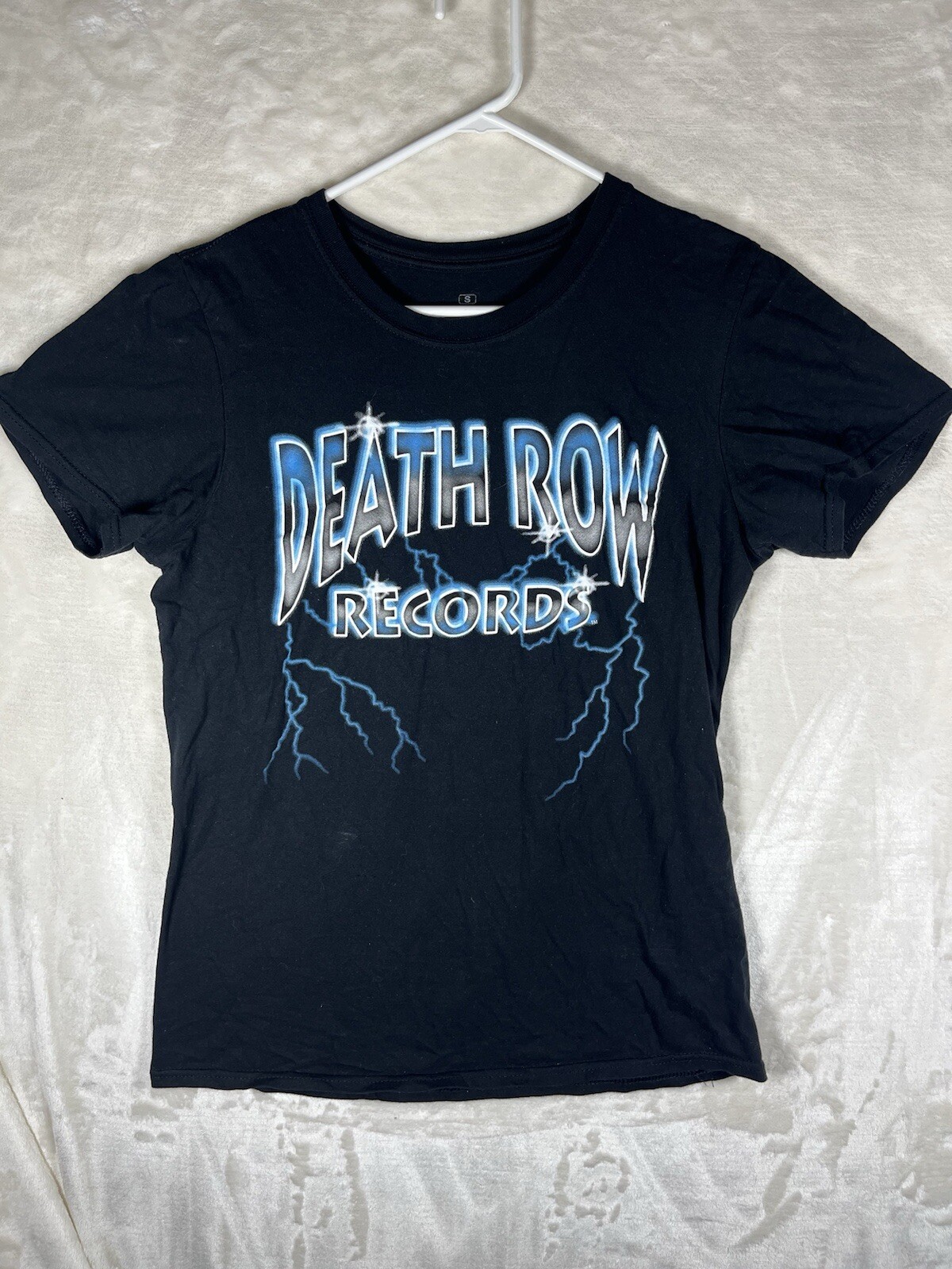 FILA Camicia uomo Death Row piccola nera fulmine hip hop record grafica manica corta