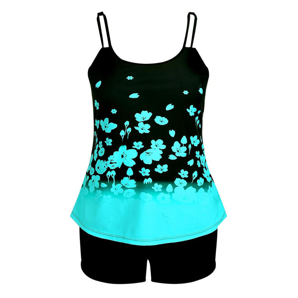 Women Plus Size Swimwear Swimsuit Set Tankini Boyshorts Swimming