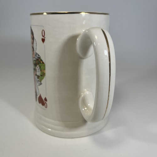 Vintage English Lord Nelson Pottery Mug/Stein Playing Card Mug Queen Of Hearts - Picture 4 of 10