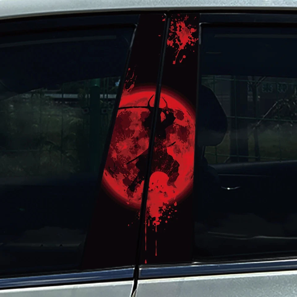 Pegatina de estilo de modificación de poste de puerta de coche JDM Samurai 2 piezas para Toyota Honda Foto 4 de 4