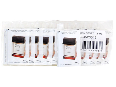 JAGUAR VISION SPORT 1.6ml .054fl oz x 12 COLOGNE SPRAY SAMPLE VIALS SEALED
