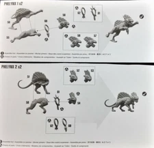 2 Phelynx Lizard Dogs from Escher Death-maiden Wyld Runners Gang Necromunda 40K