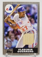 2022 Topps Series 2 VLADIMIR GUERRERO 1987 Bat Relic Black /199 Montreal Expos