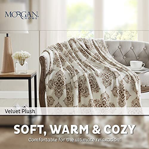 Fashions Velvet Plush Throw Blanket- Soft, Warm and Cozy, Lightweight Alina - Picture 4 of 7
