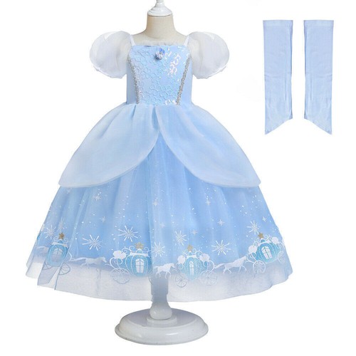 IBTOM CASTLE Princess Dress For Girls – Cinderella Style Tulle Costume For Birthday, Cosplay & Halloween