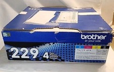 NEW GENUINE - BROTHER TN229 4PK FULL SET TONER CARTRIDGES - SEALED BAGS