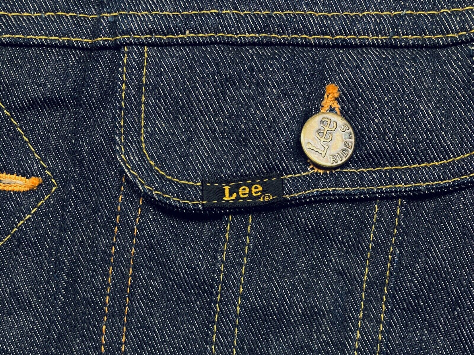 Vintage 60s LEE 101J Sanforized Rigid Dark Denim … - image 5