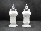 VINTAGE FENTON MILK GLASS CABBAGE ROSES SALT&PEPPER SHAKERS
