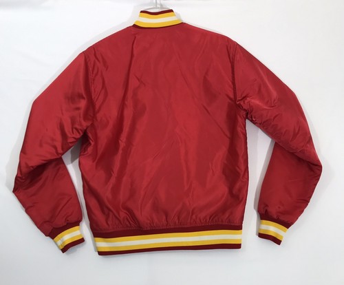 Houston Rockets Starter Jacket Red Bomber Vintage NBA Satin 80s 90s Red Size M - Picture 2 of 24