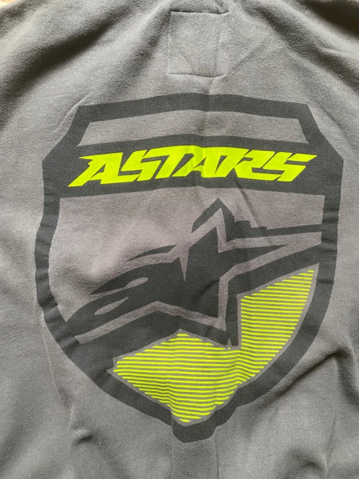 Sudadera con Capucha Astars Gris y Verde Cremallera Ajuste Regular Talla Pequeña Foto 4 de 4