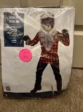 Hungry Howler Halloween Disfraz Lobo Hombre Lobo Nuevo Juvenil Grande 12-14, Sin Guantes